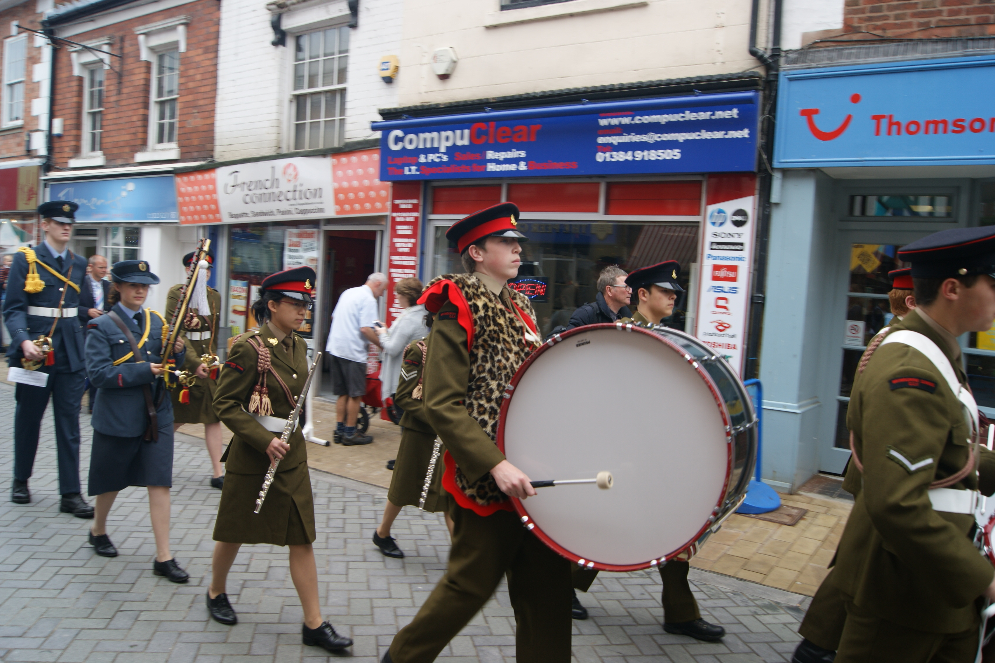The Corps of Drums lead the procession during the Court Leet Fair Day, June 20th 2015